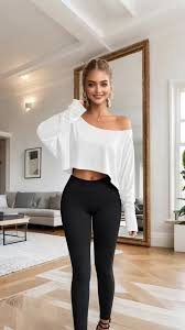 Long Sleeve Off Shoulder Crop Top